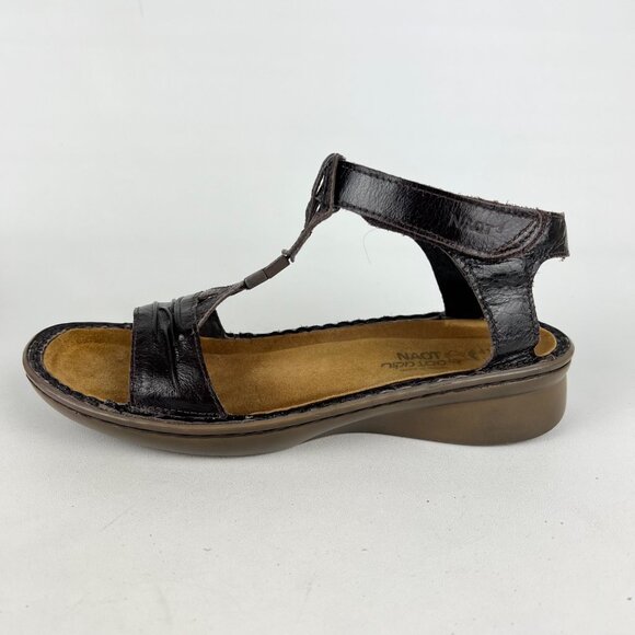 Naot Womens Cymbal Gladiator Sandal Brown Leather Strappy Comfort size 10 - Picture 7 of 14